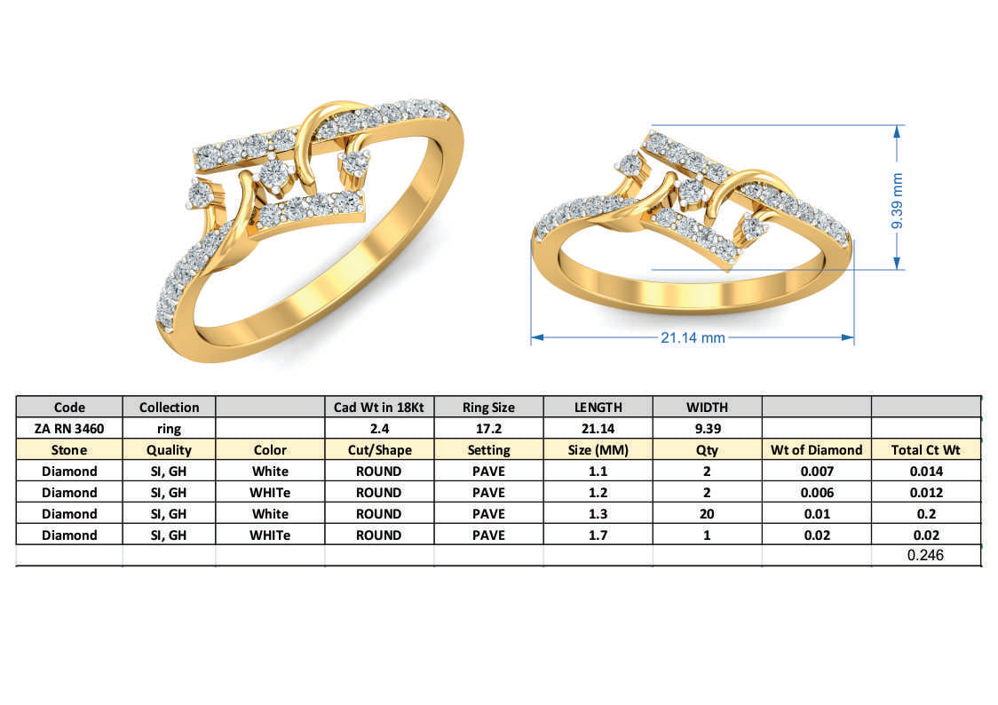 3D Jewelry Files Ring Model 3DM ZA RN 3460