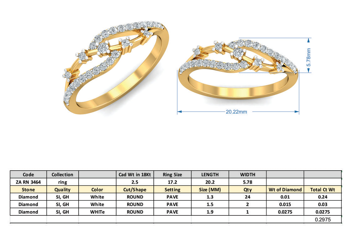 3D Jewelry Files Ring Model 3DM ZA RN 3464