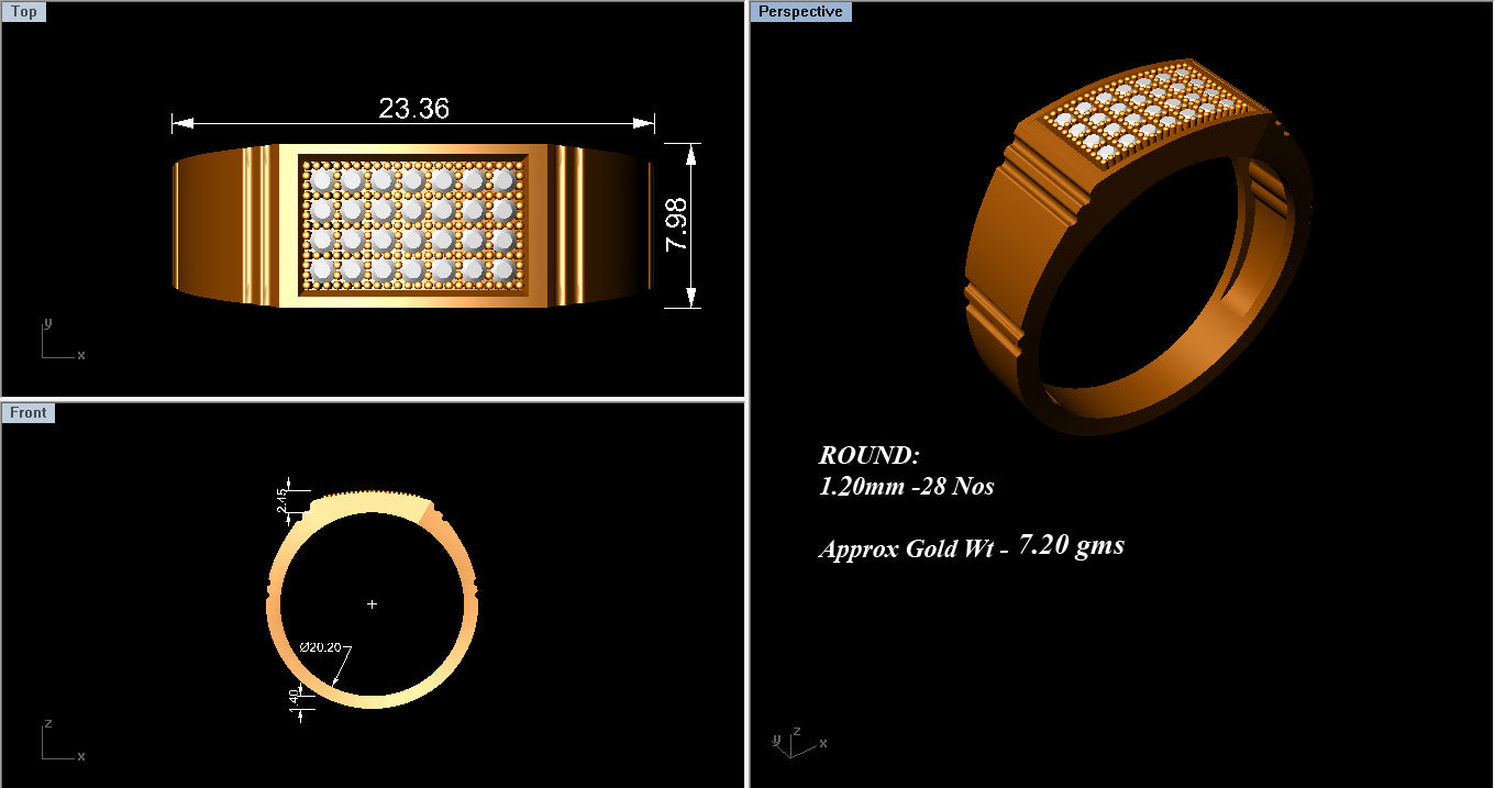 3D Jewelry Files Ring Model 3DM ZA RN 4196