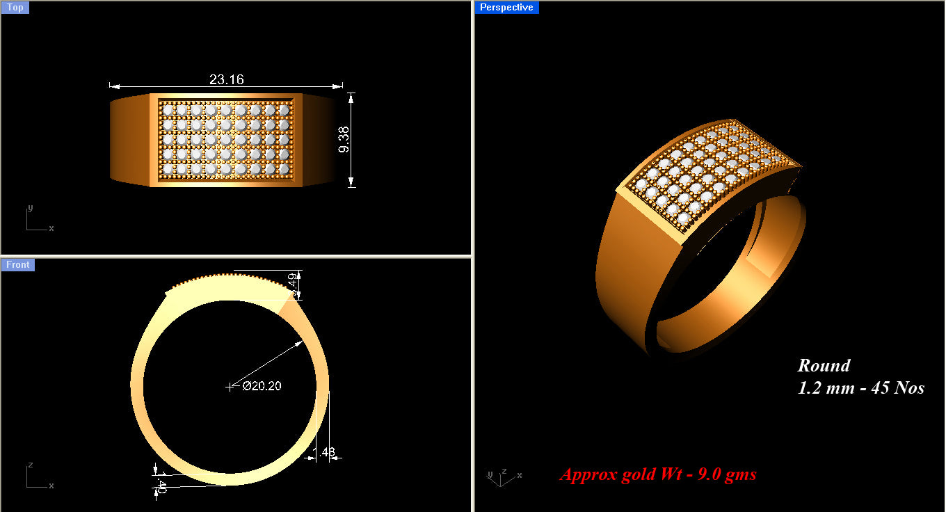 3D Jewelry Files Ring Model 3DM ZA RN 4201