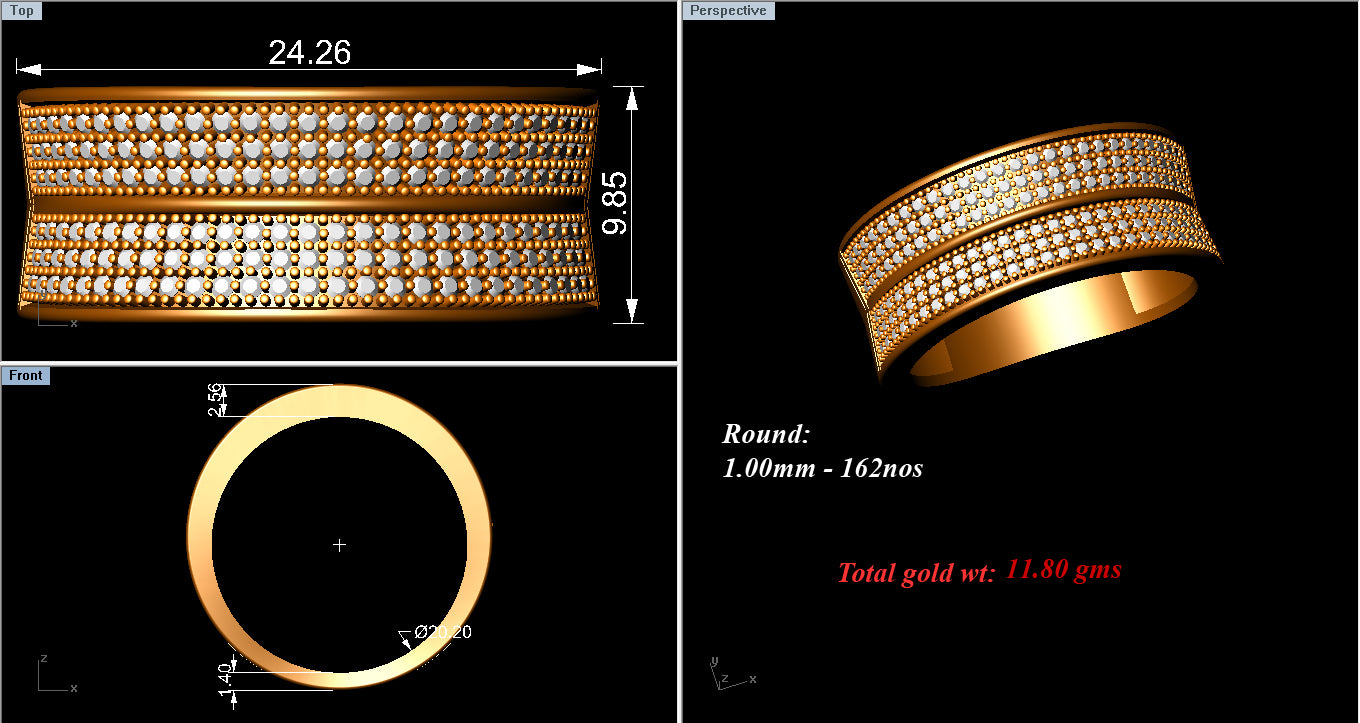 3D Jewelry Files Ring Model 3DM ZA RN 4211