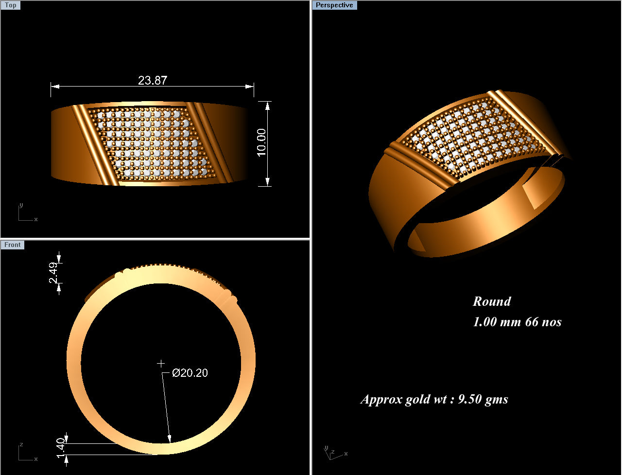 3D Jewelry Files Ring Model 3DM ZA RN 4217