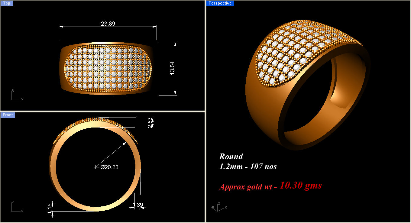 3D Jewelry Files Ring Model 3DM ZA RN 4222