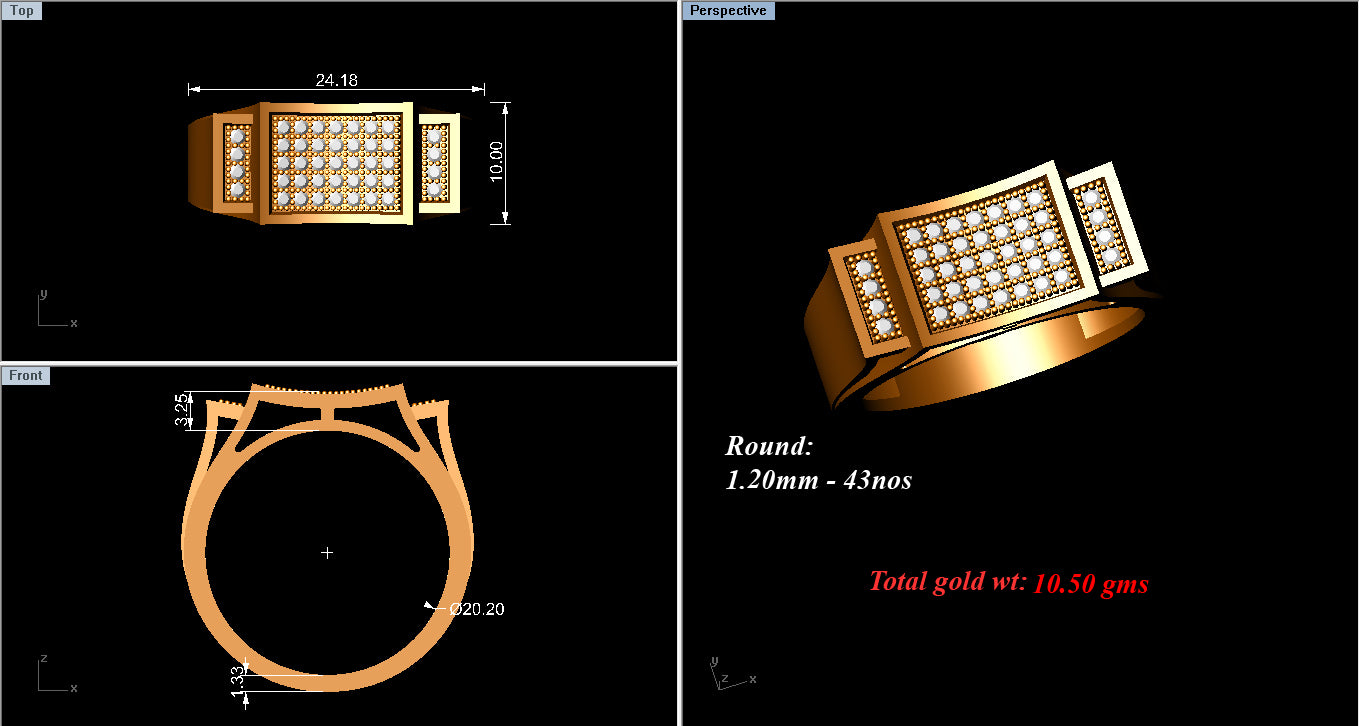3D Jewelry Files Ring Model 3DM ZA RN 4223
