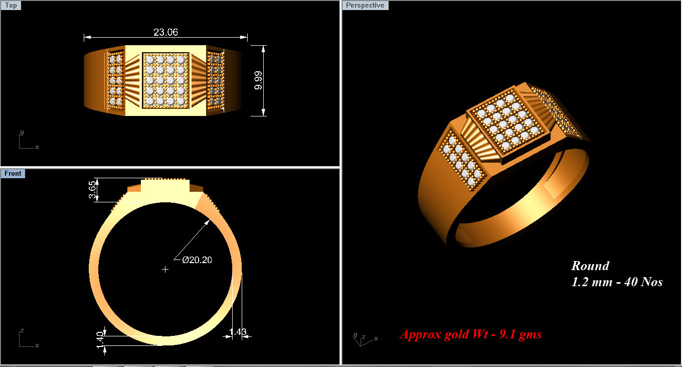 3D Jewelry Files Ring Model 3DM ZA RN 4228