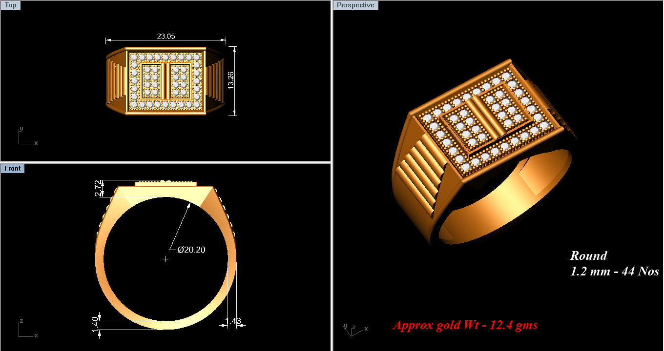 3D Jewelry Files Ring Model 3DM ZA RN 4229