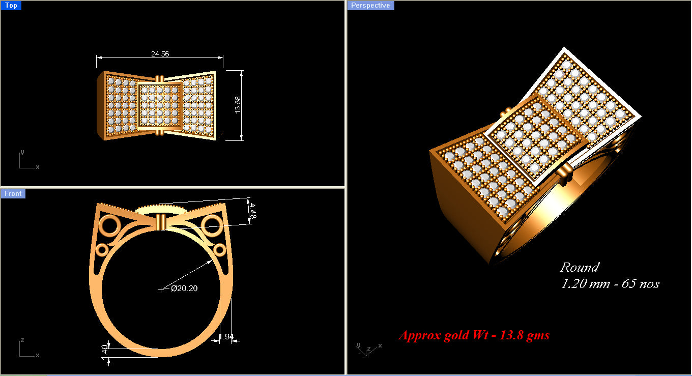 3D Jewelry Files Ring Model 3DM ZA RN 4232
