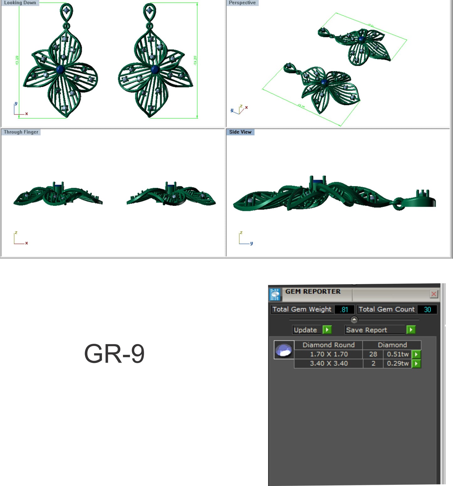 3D Jewelry Files Earring Model 3DM STL ear-009