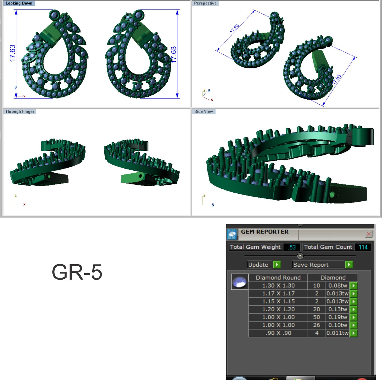 3D Jewelry Files Earring Model 3DM STL ear-017