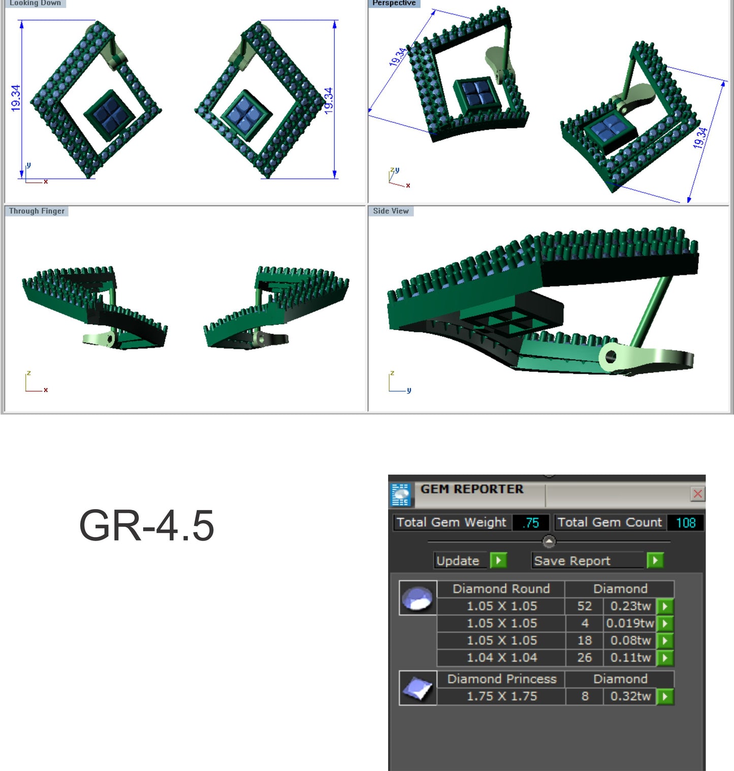 3D Jewelry Files Earring Model 3DM STL ear-020