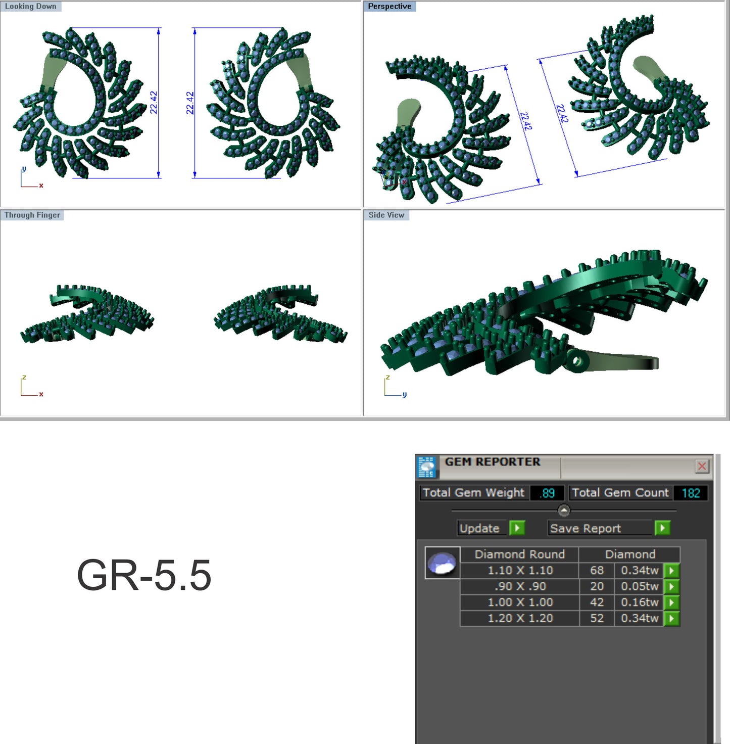 3D Jewelry Files Earring Model 3DM STL ear-034