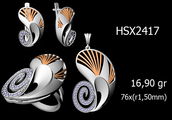 3D Jewelry Files Set Model 3DM STL 03=P ER R=104