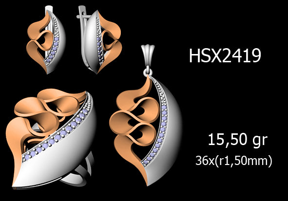 3D Jewelry Files Set Model 3DM STL 03=P ER R=106