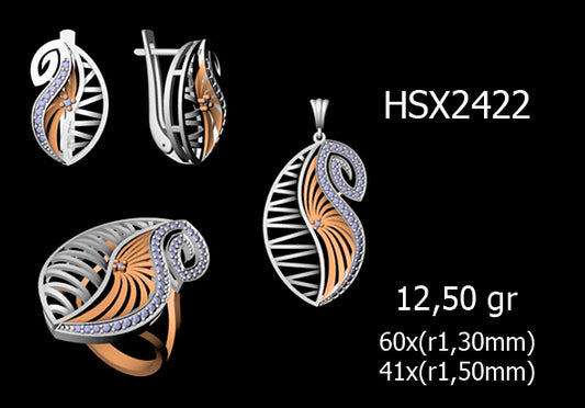 3D Jewelry Files Set Model 3DM STL 03=P ER R=107