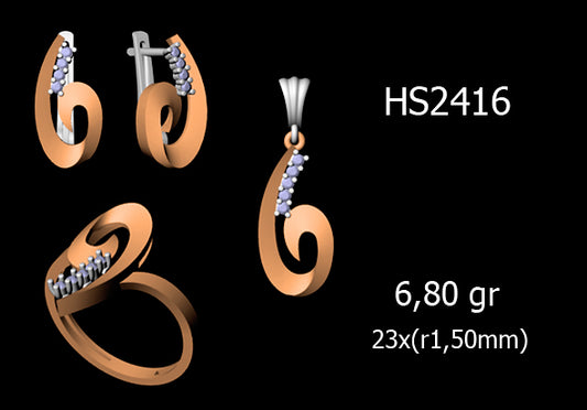 3D Jewelry Files Set Model 3DM STL 03=P ER R=15