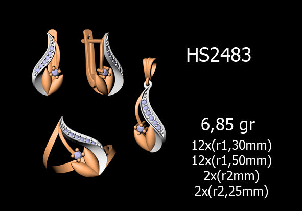 3D Jewelry Files Set Model 3DM STL 03=P ER R=55