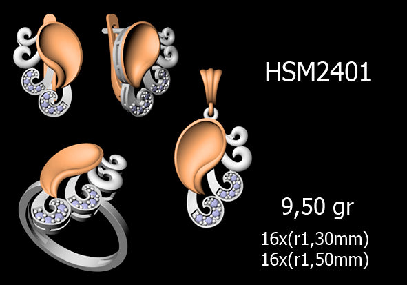 3D Jewelry Files Set Model 3DM STL 03=P ER R=84