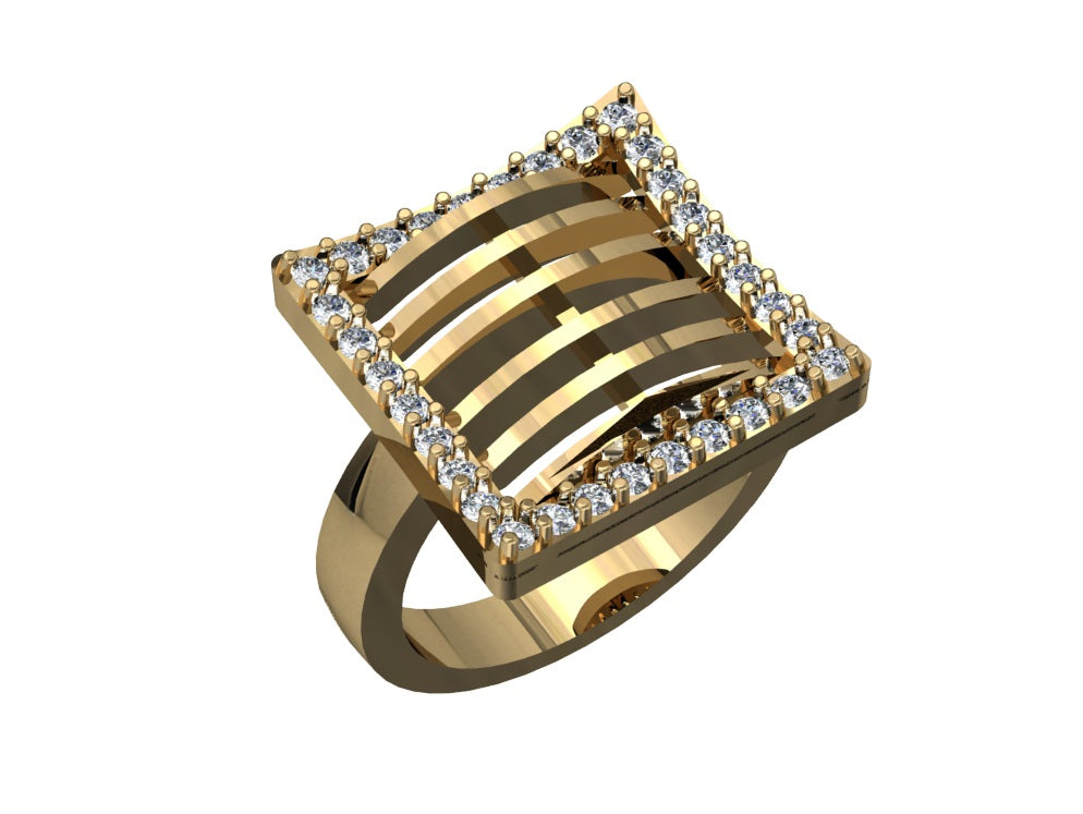 3D Jewelry Files Ring Model STL 03=baguettes rings=146