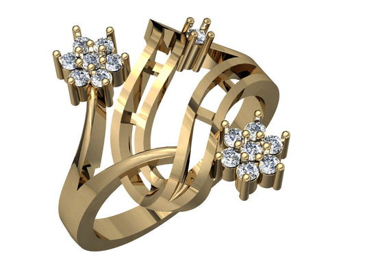 3D Jewelry Files Ring Model STL 03=baguettes rings=151