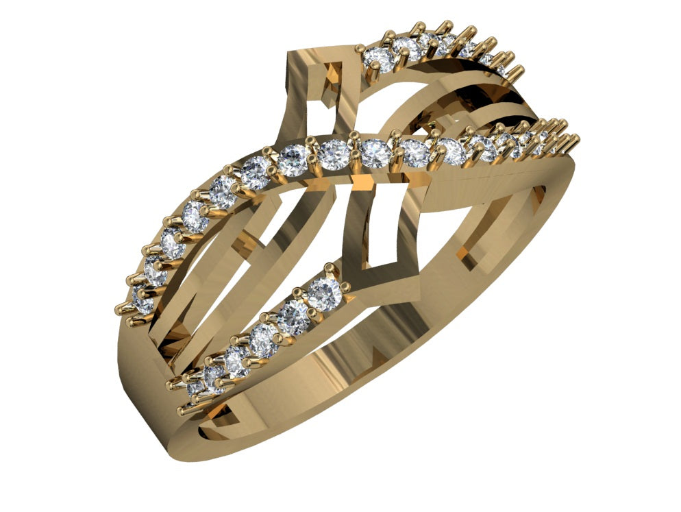 3D Jewelry Files Ring Model STL 03=baguettes rings=152