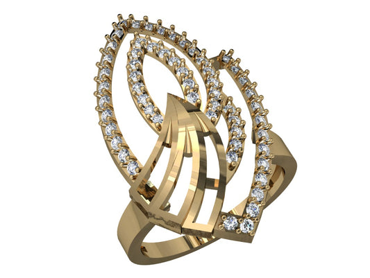 3D Jewelry Files Ring Model STL 03=baguettes rings=154