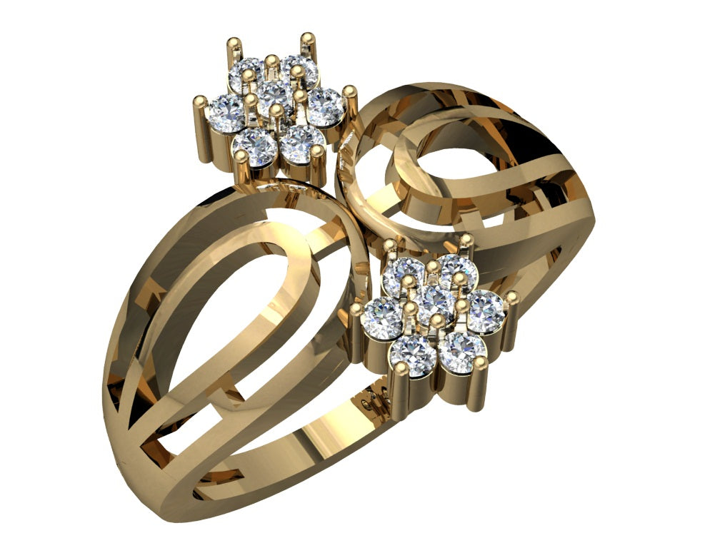 3D Jewelry Files Ring Model STL 03=baguettes rings=165