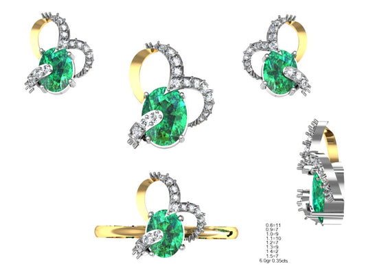 3D Jewelry Files Set Model 3DM STL 04=P ER R=110