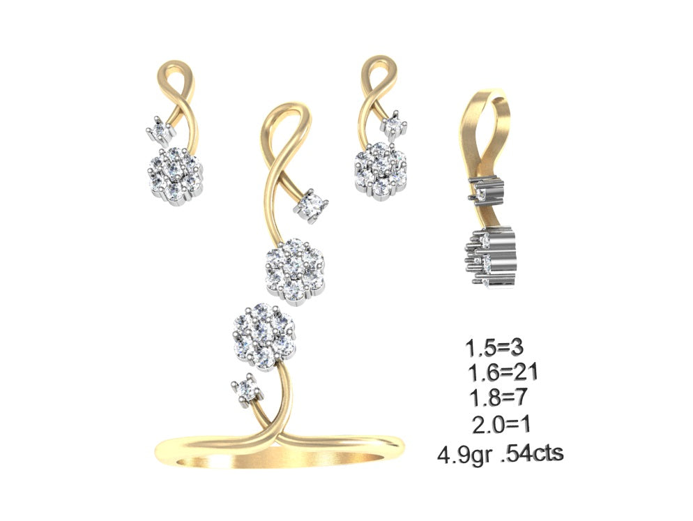 3D Jewelry Files Set Model 3DM STL 04=P ER R=120