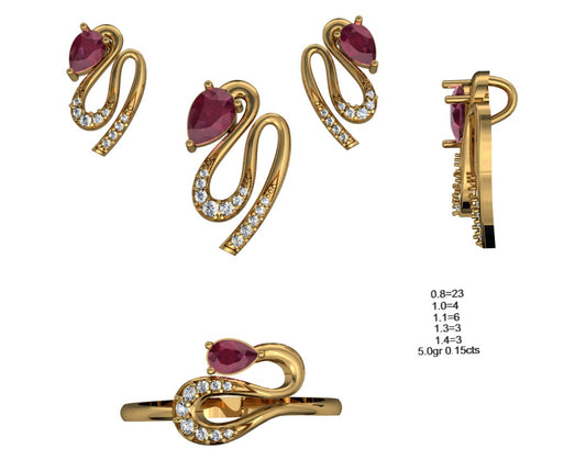 3D Jewelry Files Set Model 3DM STL 04=P ER R=140