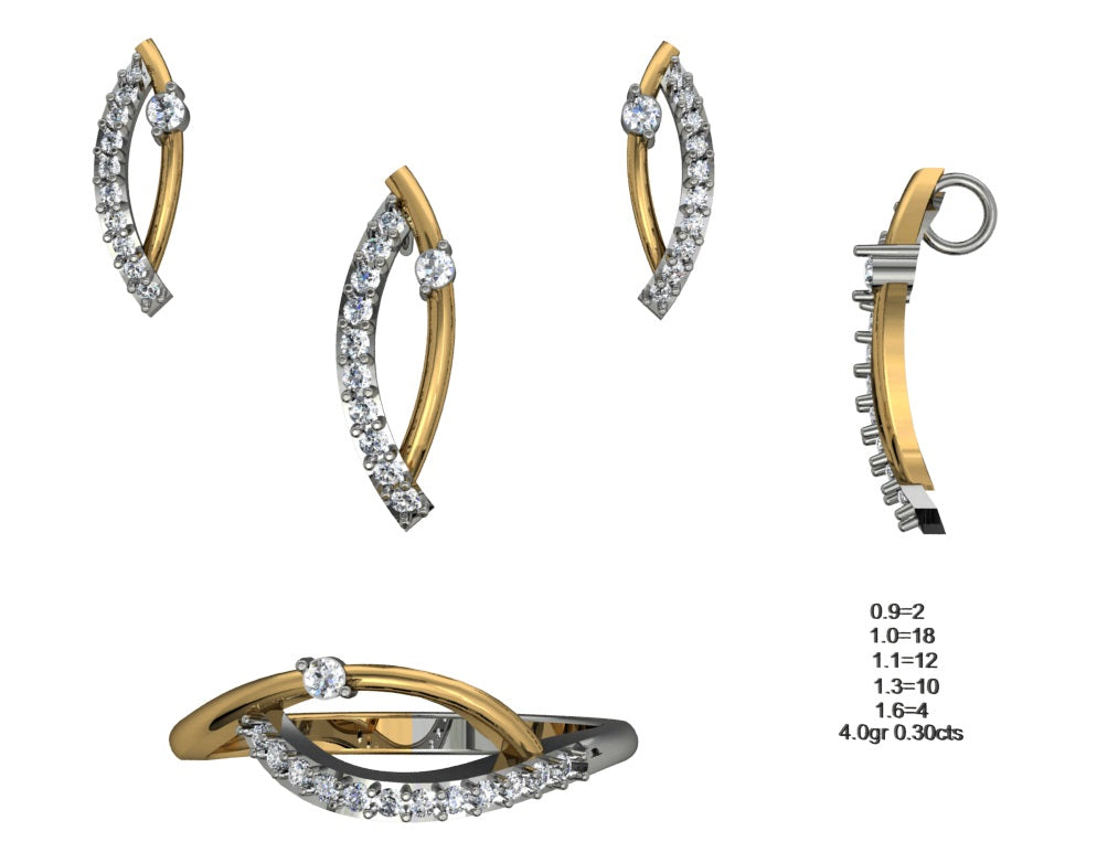 3D Jewelry Files Set Model 3DM STL 04=P ER R=150