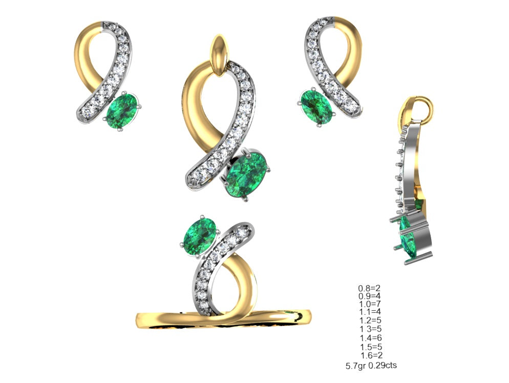 3D Jewelry Files Set Model 3DM STL 04=P ER R=158