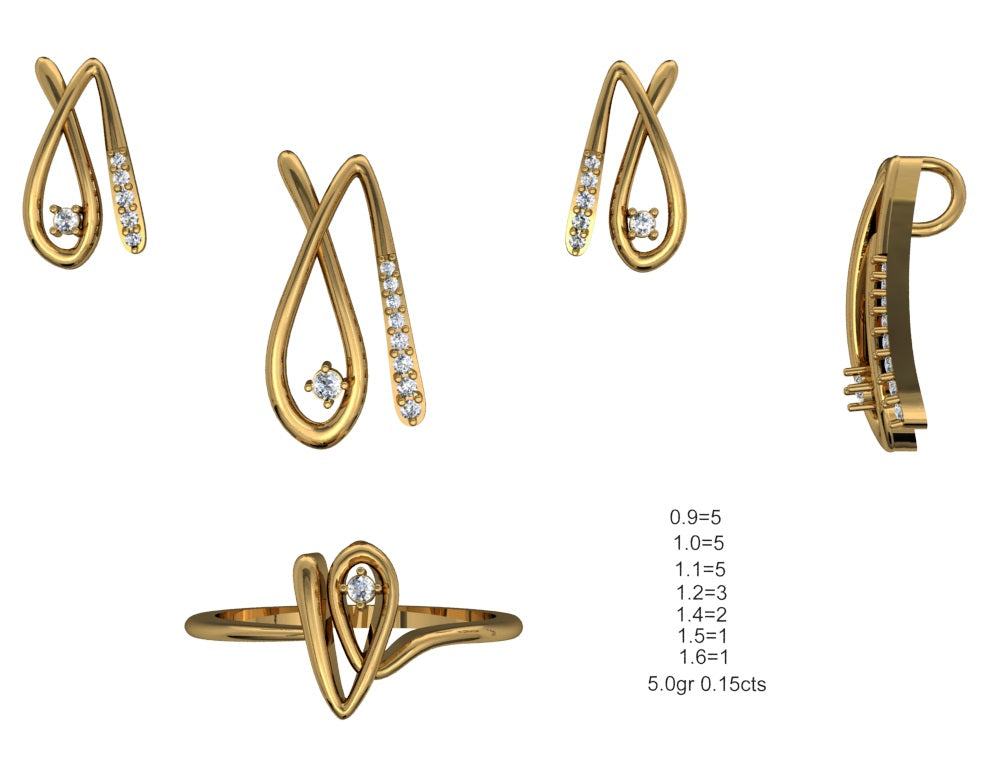 3D Jewelry Files Set Model 3DM STL 04=P ER R=16