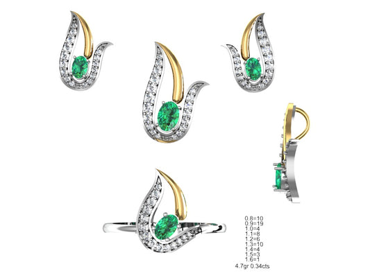 3D Jewelry Files Set Model 3DM STL 04=P ER R=160