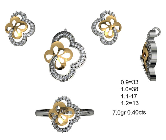 3D Jewelry Files Set Model 3DM STL 04=P ER R=54