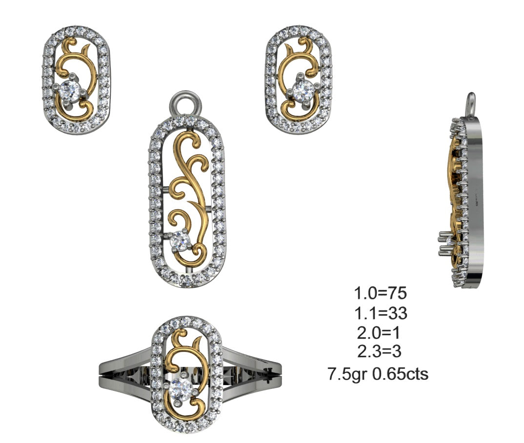 3D Jewelry Files Set Model 3DM STL 04=P ER R=70