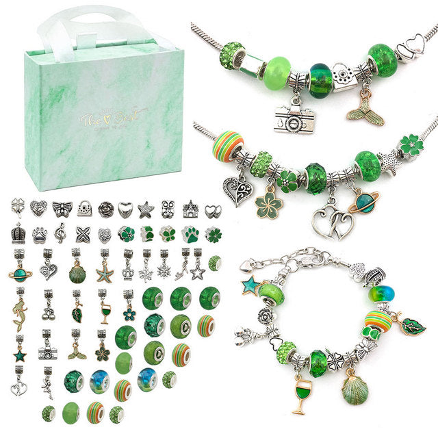 Get Creative with Our 112 PCS DIY Jewelry Charm Kit - Perfect for Making Unique Necklaces and Bracelets