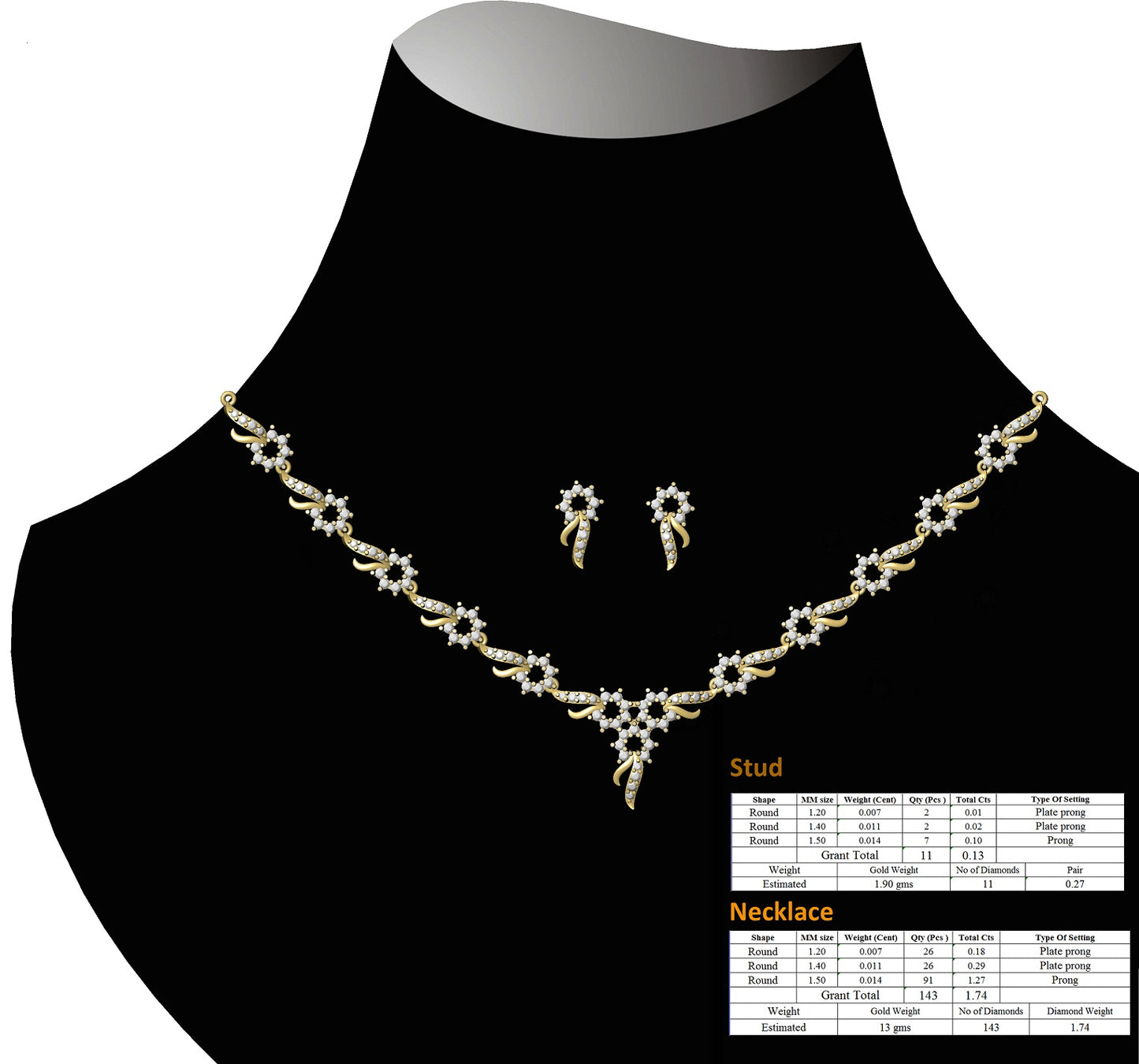 3D Jewelry Files Set Model 3DM STL 06=nk=27