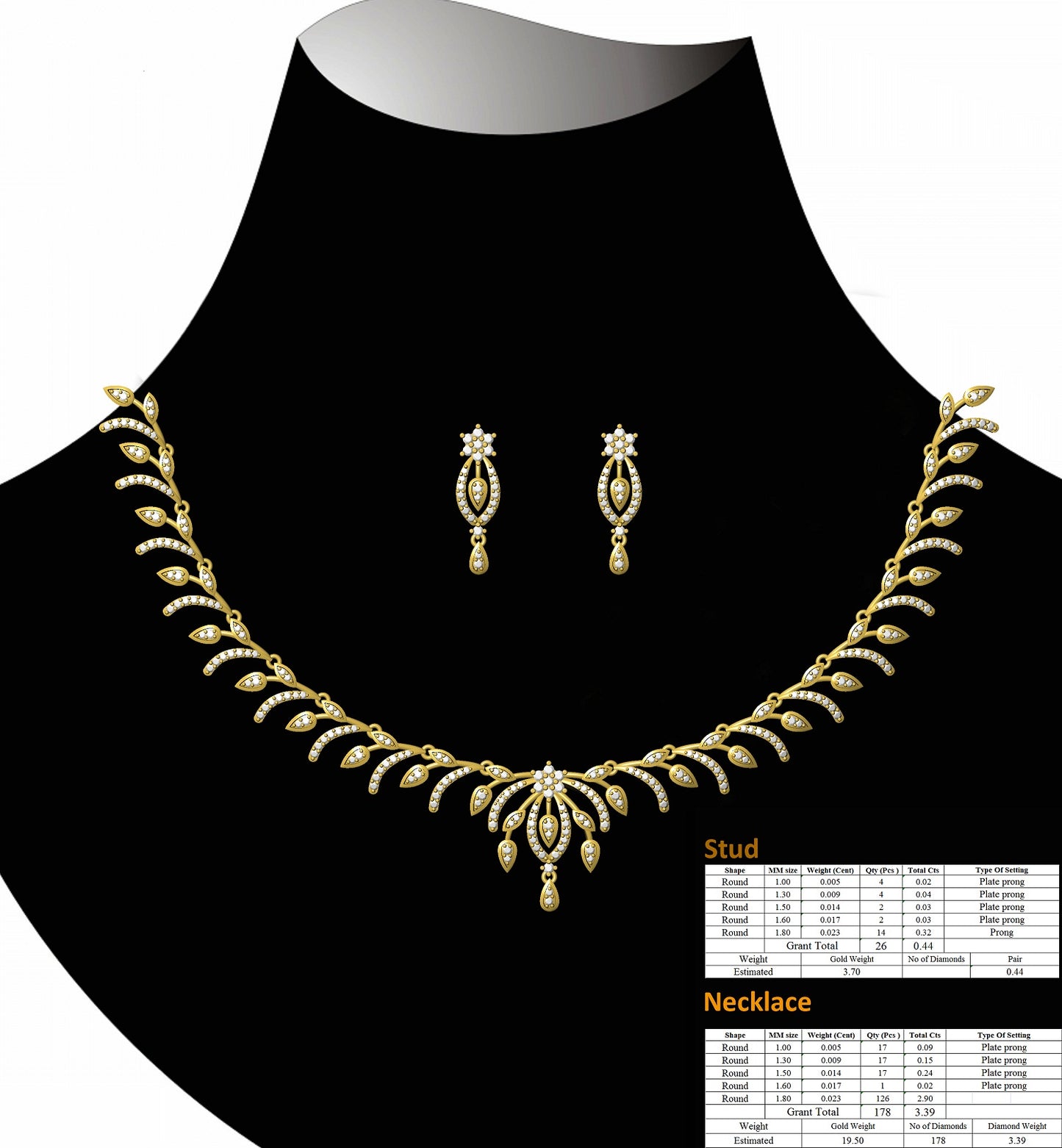 3D Jewelry Files Set Model 3DM STL 06=nk=34