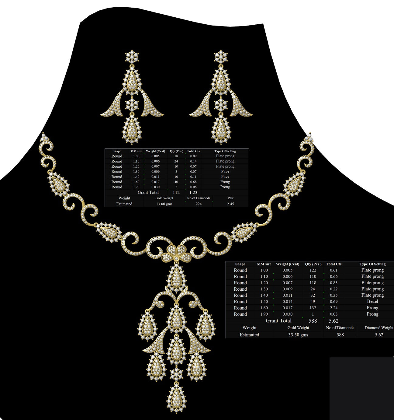 3D Jewelry Files Set Model 3DM STL 06=nk=41