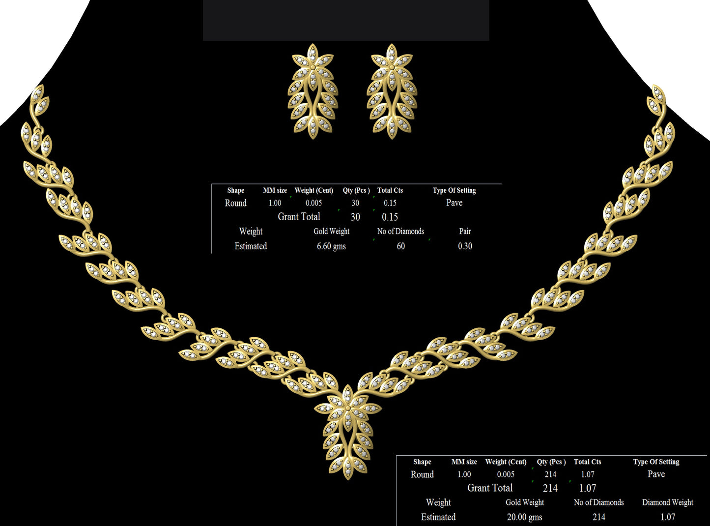 3D Jewelry Files Set Model 3DM STL 06=nk=45