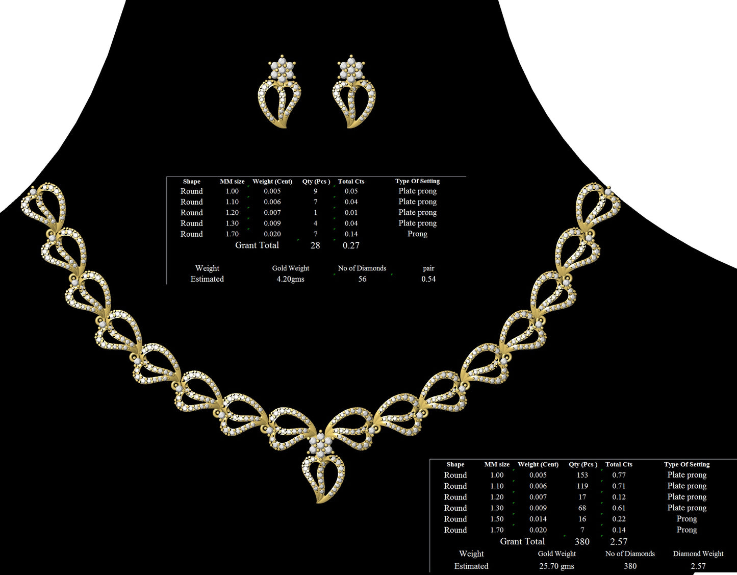 3D Jewelry Files Set Model 3DM STL 06=nk=48