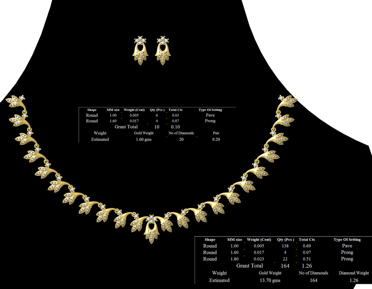 3D Jewelry Files Set Model 3DM STL 06=nk=54