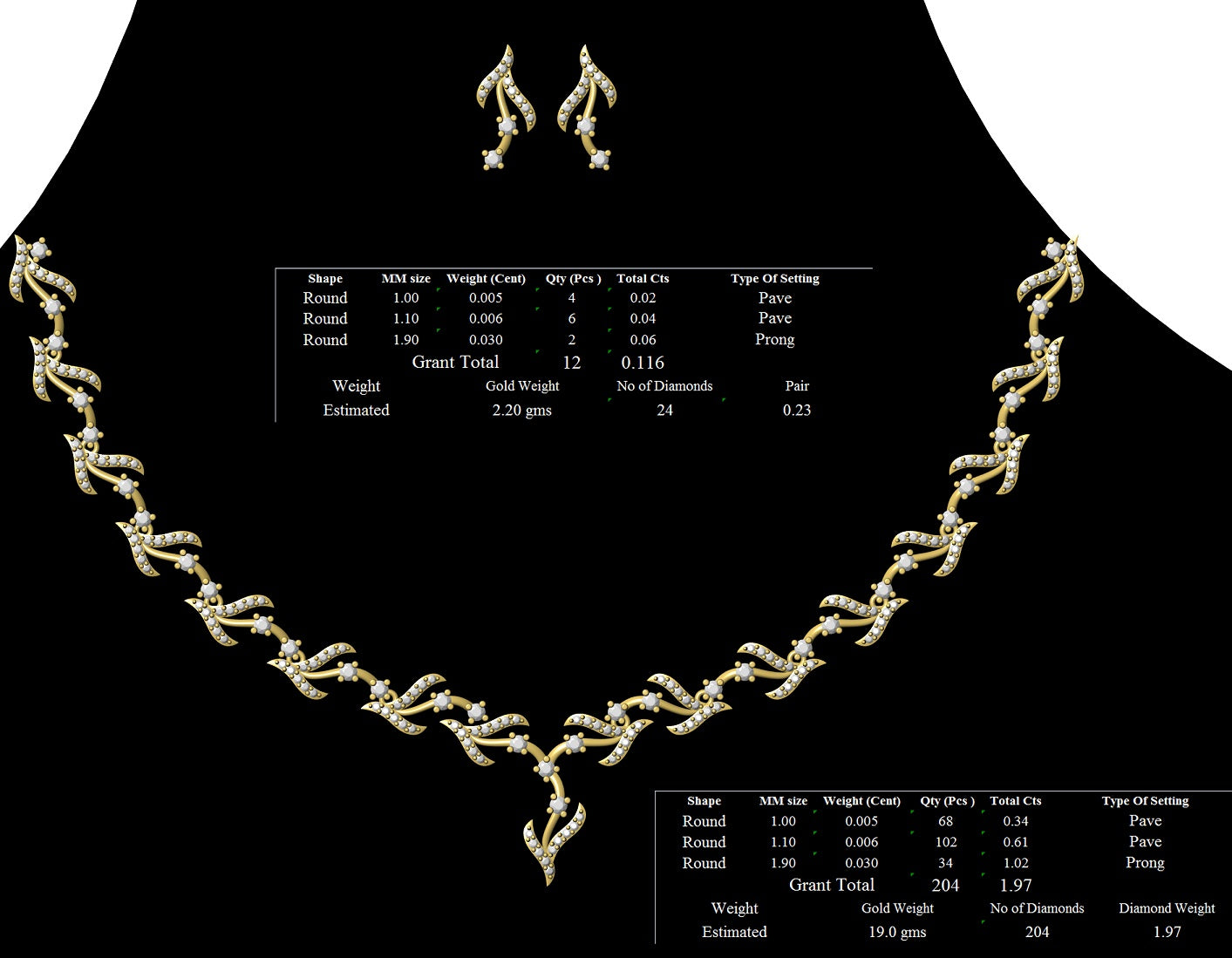 3D Jewelry Files Set Model 3DM STL 06=nk=58