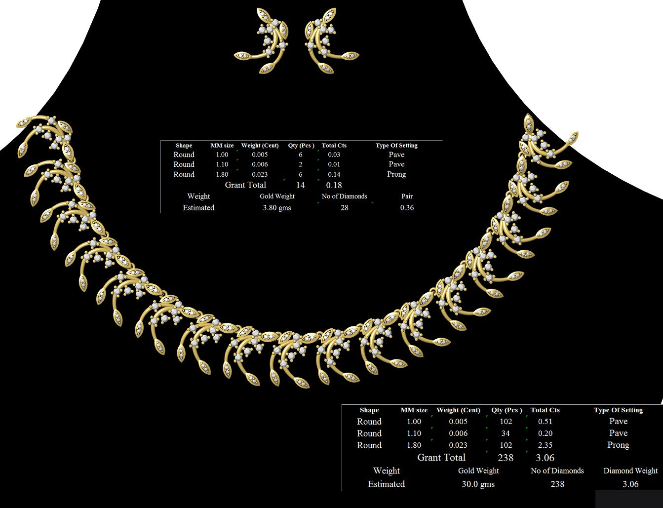 3D Jewelry Files Set Model 3DM STL 06=nk=60