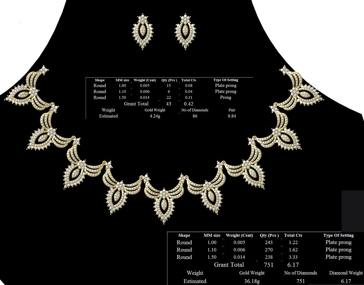 3D Jewelry Files Set Model 3DM STL 06=nk=64