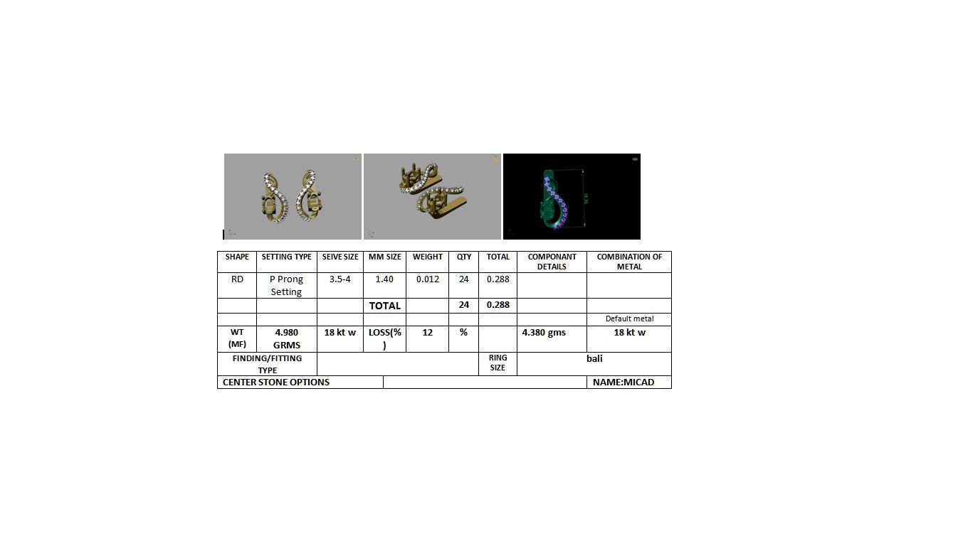 3D Jewelry Design Earring Files JCAD 10