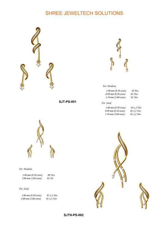 3D Jewelry Files Set Model 3DM STL 13=pds=177