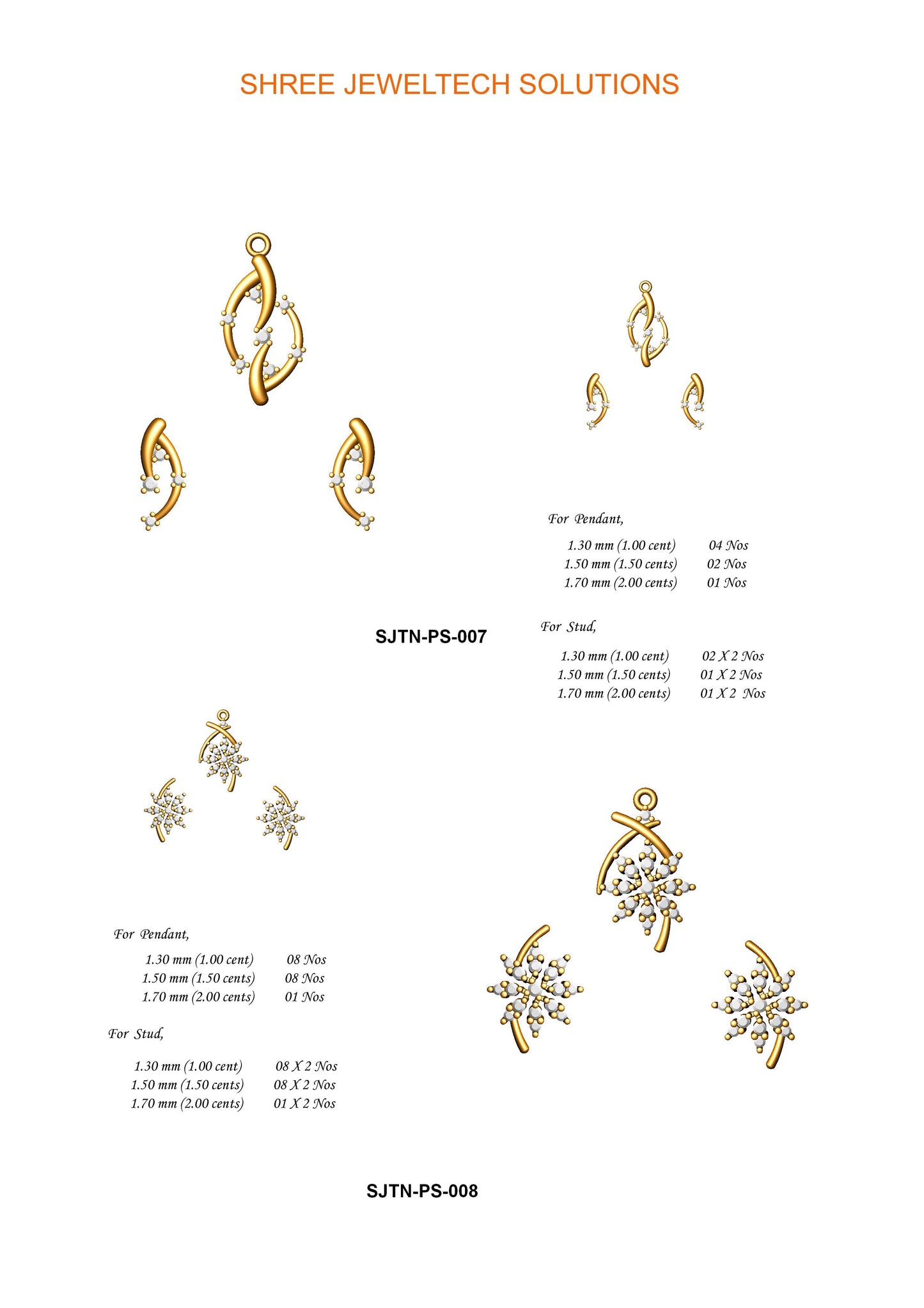 3D Jewelry Files Set Model 3DM STL 13=pds=180