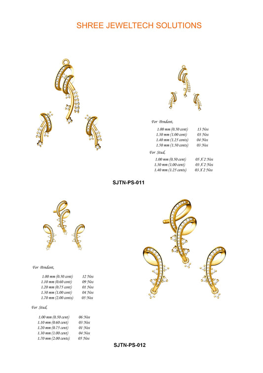 3D Jewelry Files Set Model 3DM STL 13=pds=182