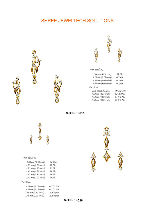 3D Jewelry Files Set Model 3DM STL 13=pds=184